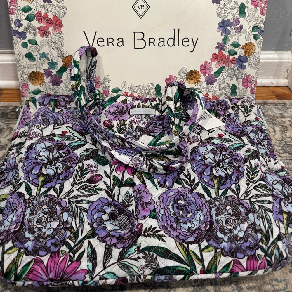 Vera Bradley Iconic Ultimate Baby Bag Floral with Ladybug Changing Pad. NWT .